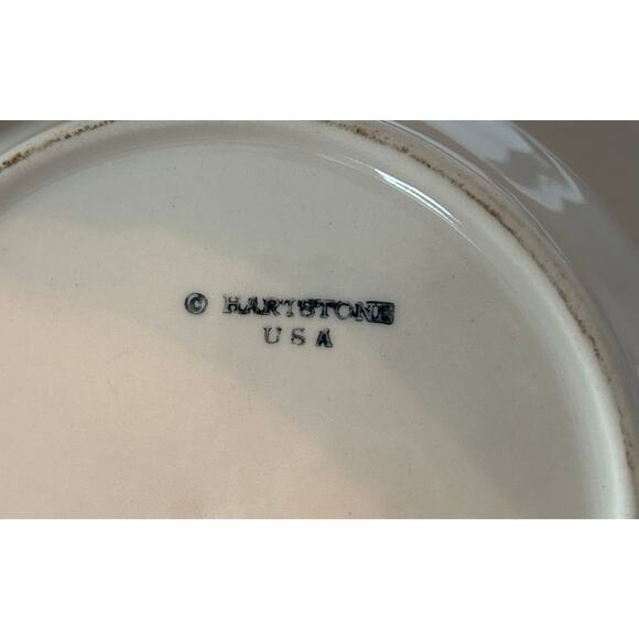 4 Salad Plates Cheyenne Hartstone AZtec Design USA Blue Green Red Diamond Shapes - Picture 5 of 5